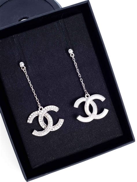 chanel hoop earrings 2018|Chanel swarovski earrings.